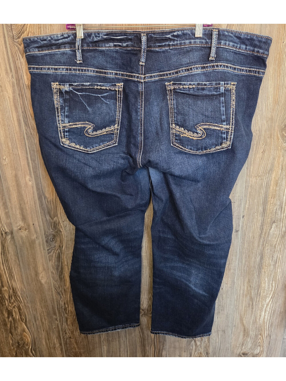 Silver Jeans Co. Boyfriend Fit Denim Women Size 24 (48x27) western distressed